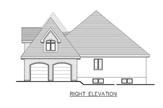 Exterior - Other Elevation 1 for European House Plan #138-145 - 2 bed, 2 bath