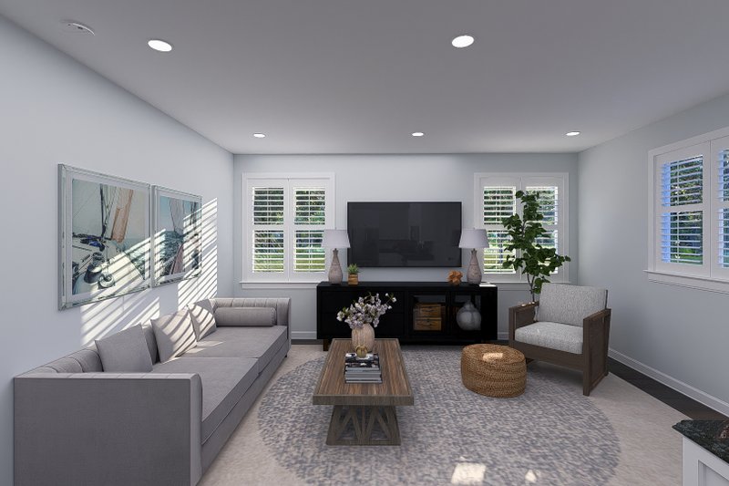 House Plan Design - Interior - Family Room for Craftsman House Plan #1060-333 - 2 bed, 1 bath