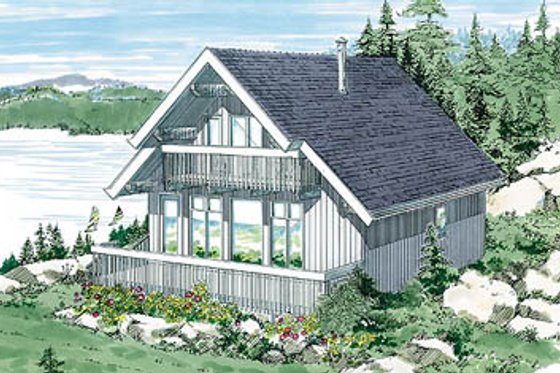 Exterior - Front Elevation for Cabin House Plan #47-107 - 3 bed, 1.5 bath