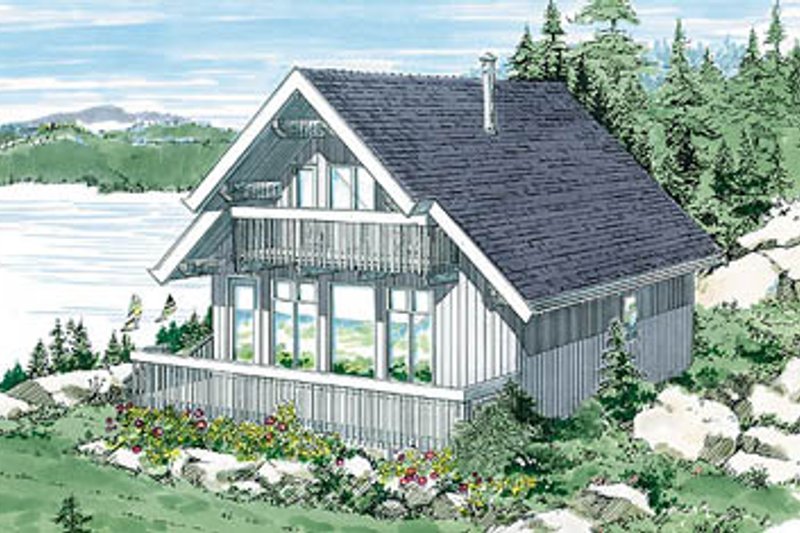 Cabin Style House Plan - 3 Beds 1.5 Baths 1381 Sq/Ft Plan #47-107