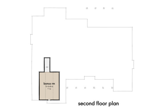 Floor Plan - Upper Floor for Farmhouse House Plan #120-265 - 4 bed, 2 bath