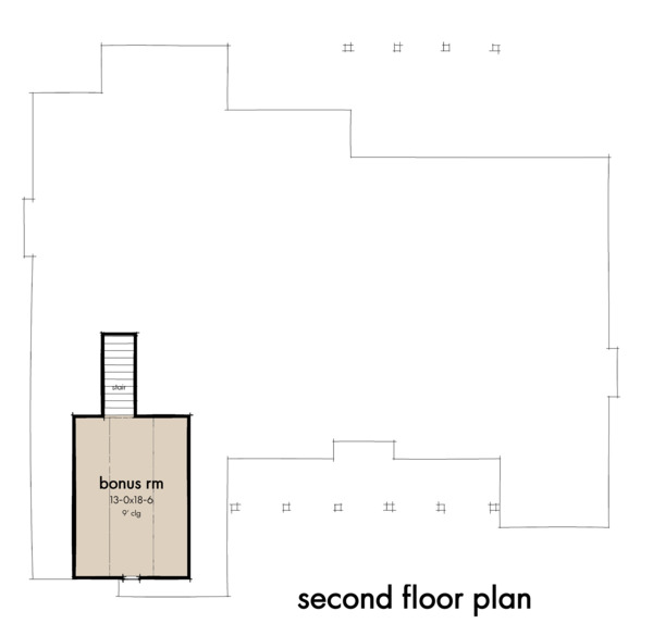 House Blueprint - Farmhouse Floor Plan - Upper Floor Plan #120-265