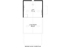 Floor Plan - Upper Floor for Contemporary House Plan #932-1127 - 1 bed, 1 bath