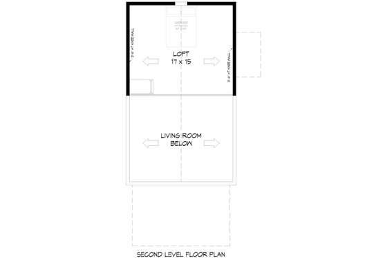Floor Plan - Upper Floor for Contemporary House Plan #932-1127 - 1 bed, 1 bath