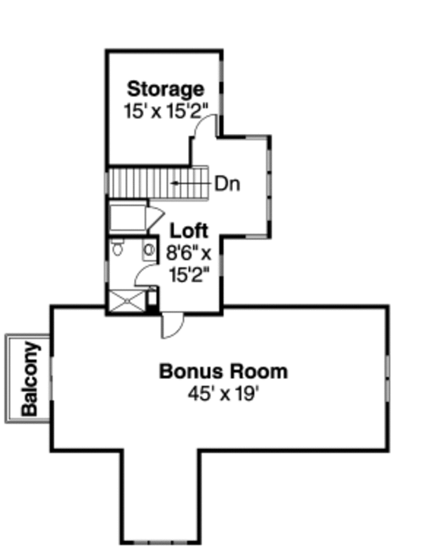 Architectural House Design - Craftsman Floor Plan - Upper Floor Plan #124-621
