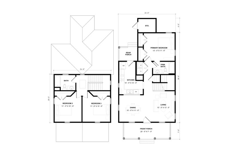 House Design - Floor Plan - Main Floor for Victorian House Plan #936-35 - 3 bed, 2 bath