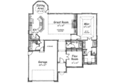 European Style House Plan - 2 Beds 2 Baths 1692 Sq/Ft Plan #20-1607 