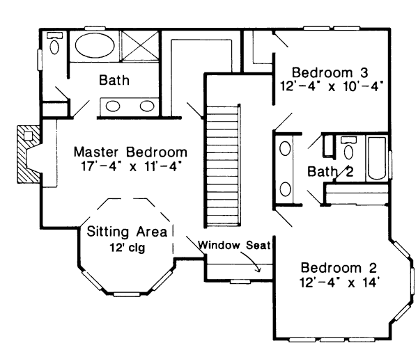 Victorian Floor Plan - Upper Floor Plan #410-187