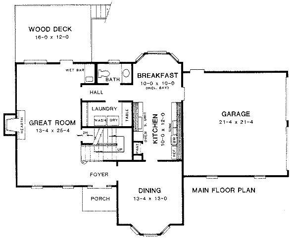 European Floor Plan - Main Floor Plan #10-216