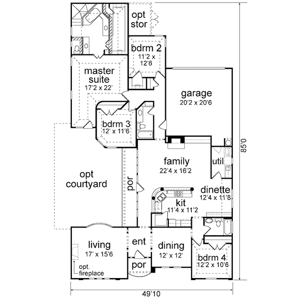 Modern Floor Plan - Main Floor Plan #84-220