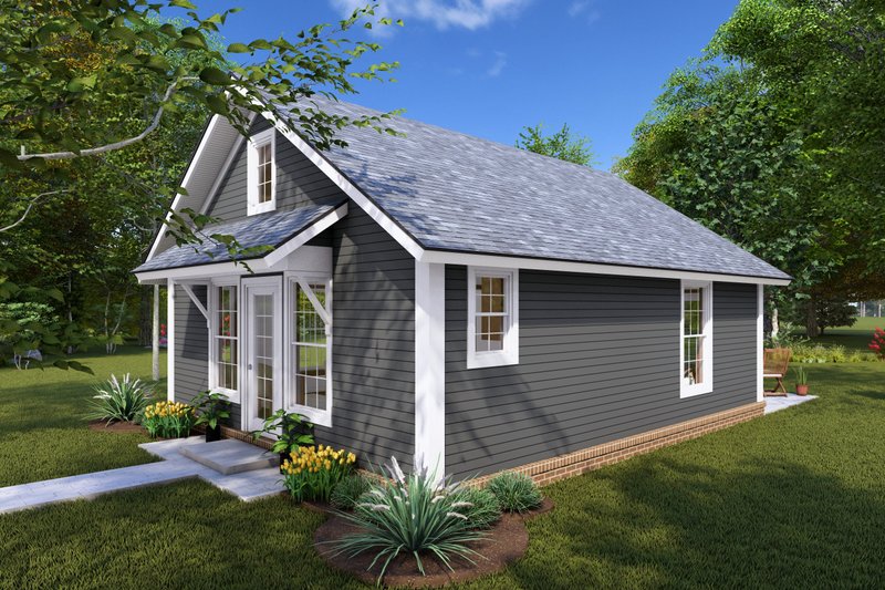 Cottage Style House Plan - 2 Beds 1 Baths 594 Sq/Ft Plan #513-2232 ...