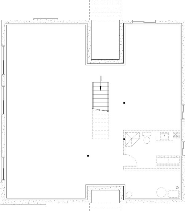 House Blueprint - Contemporary Floor Plan - Lower Floor Plan #23-2873