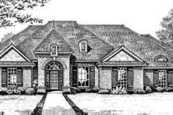 Exterior - Front Elevation for European House Plan #310-248 - 4 bed, 2.5 bath