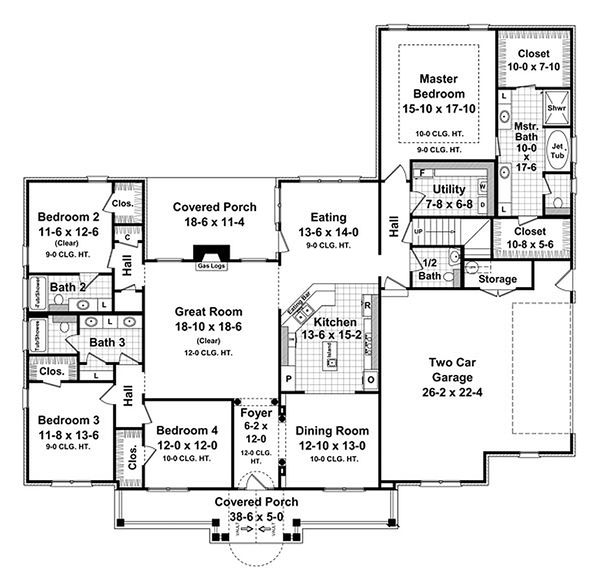 Dream House Plan - Country Floor Plan - Main Floor Plan #21-299