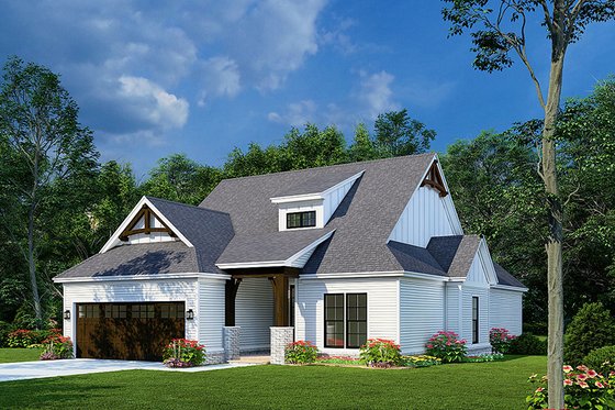 Exterior - Front Elevation 3 for Cottage House Plan #923-251 - 3 bed, 2 bath