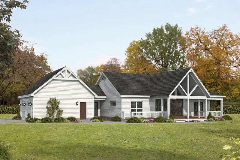 Architectural House Design - Exterior - Rear Elevation for Country House Plan #932-1199 - 2 bed, 2 bath
