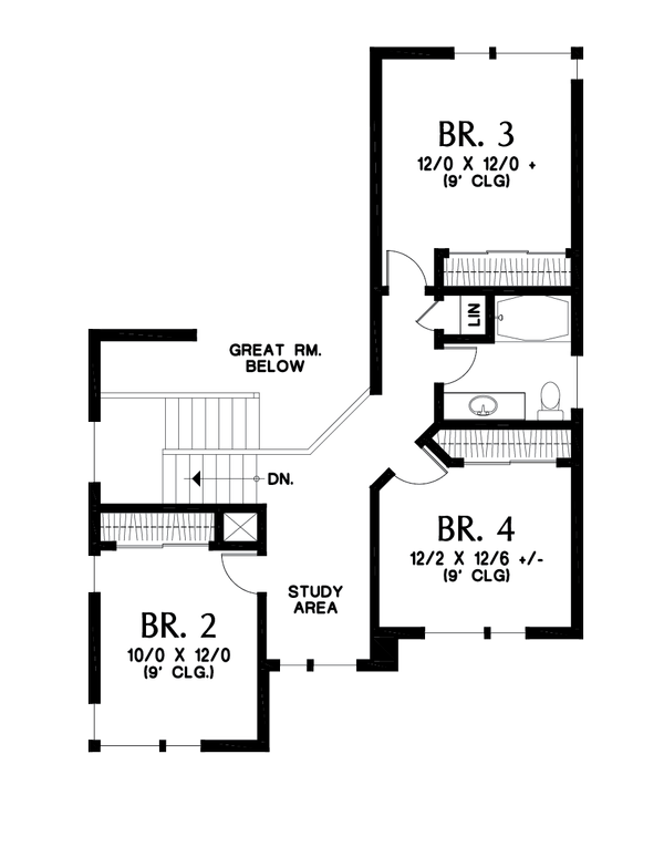 Home Plan - Contemporary Floor Plan - Upper Floor Plan #48-1013