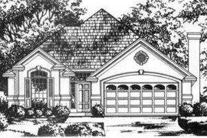European Exterior - Front Elevation Plan #40-362