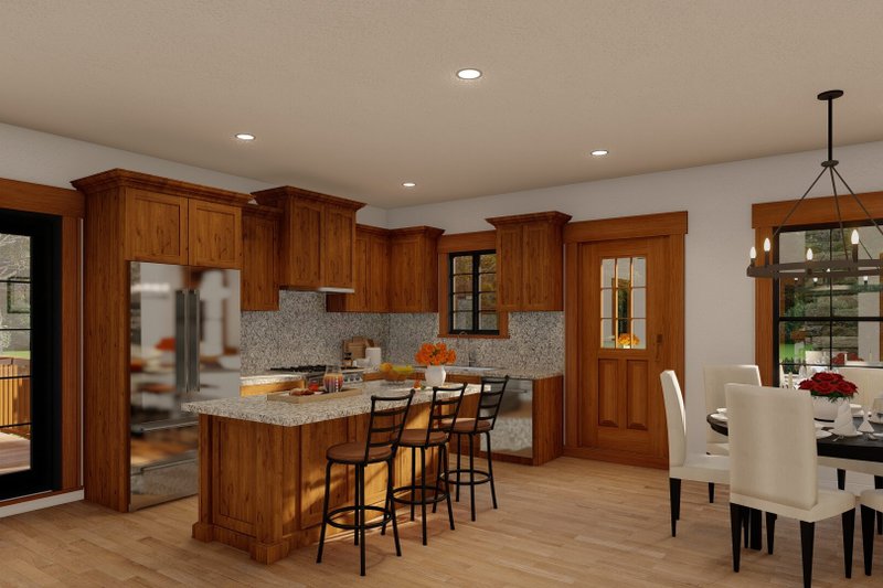 House Blueprint - Interior - Kitchen 1 for Craftsman House Plan #17-3370 - 3 bed, 2 bath