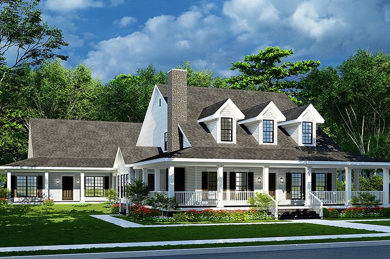 Dream House Plan - Farmhouse Exterior - Front Elevation Plan #923-241