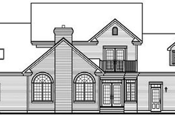 Exterior - Rear Elevation for Colonial House Plan #23-724 - 3 bed, 3.5 bath