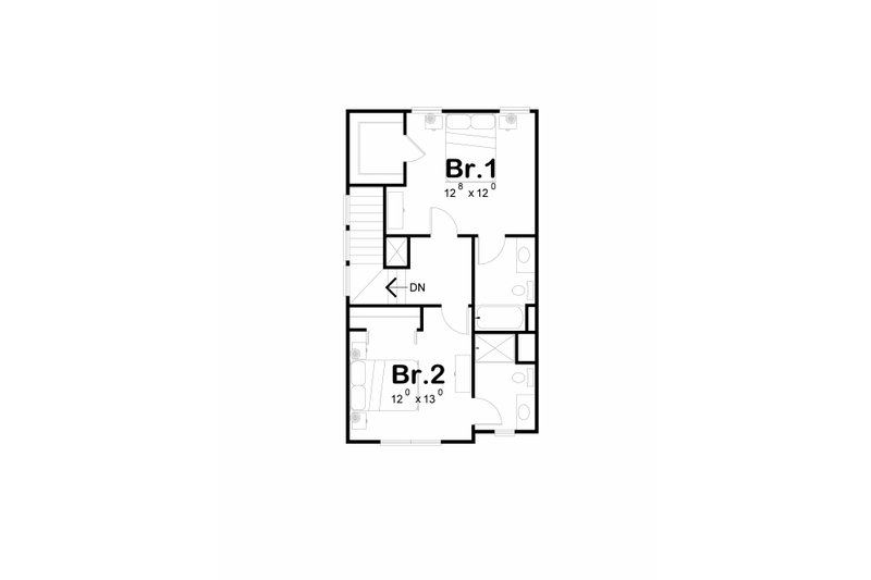 Architectural House Design - Floor Plan - Upper Floor for Cottage House Plan #20-2649 - 3 bed, 3 bath