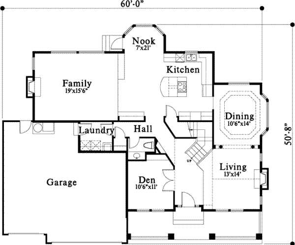 Craftsman Floor Plan - Main Floor Plan #78-122