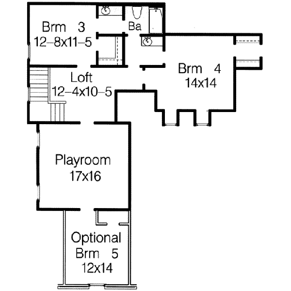 European Floor Plan - Upper Floor Plan #15-266