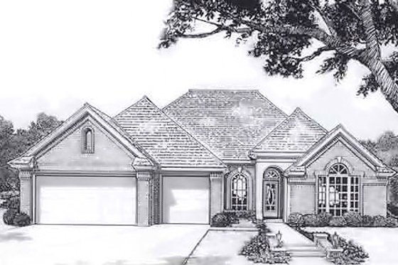 Exterior - Front Elevation for Traditional House Plan #310-914 - 4 bed, 2 bath