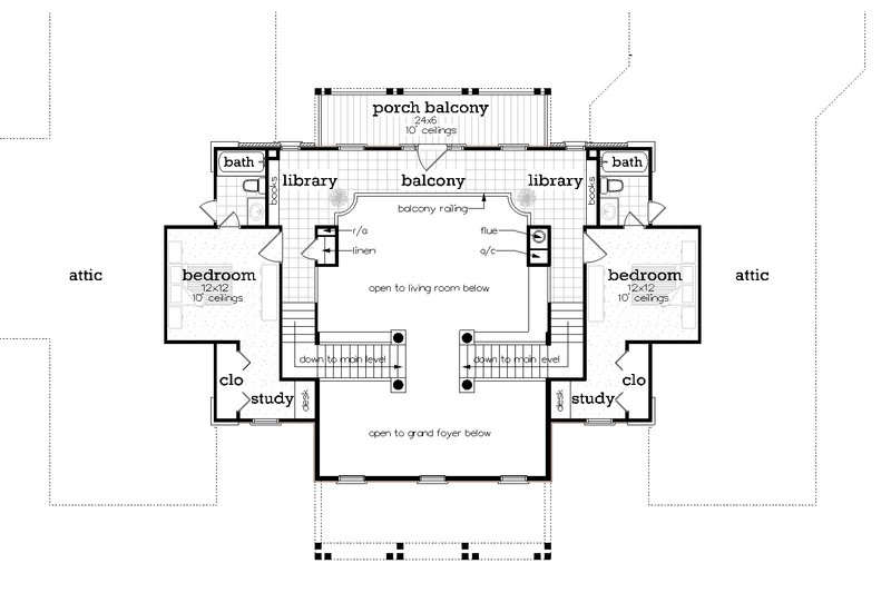 Dream House Plan - Floor Plan - Upper Floor for Farmhouse House Plan #45-629 - 4 bed, 7 bath