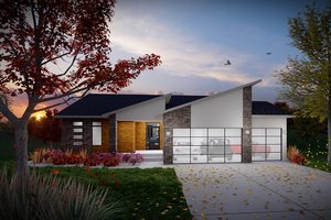 Modern Exterior - Front Elevation Plan #70-1524