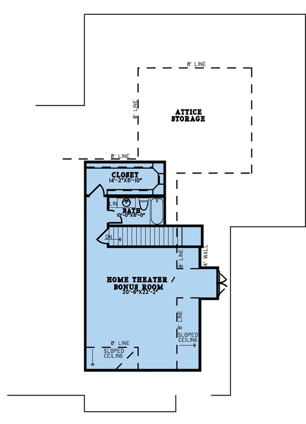 House Blueprint - Craftsman Floor Plan - Upper Floor Plan #923-215