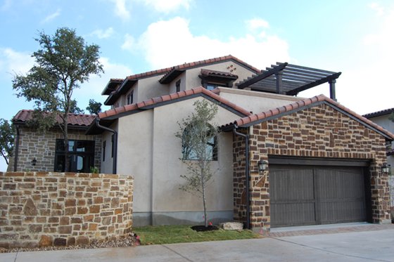 Exterior - Rear Elevation for Mediterranean House Plan #120-164 - 3 bed, 3.5 bath