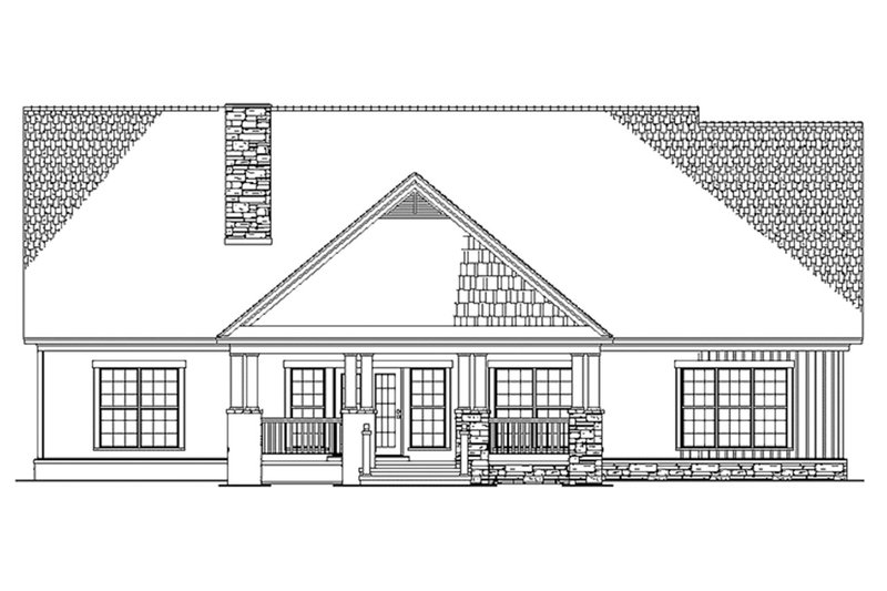 Home Plan - Rear Elevation  BW