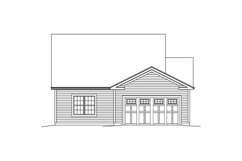 Home Plan - Exterior - Rear Elevation for Ranch House Plan #57-659 - 3 bed, 2.5 bath