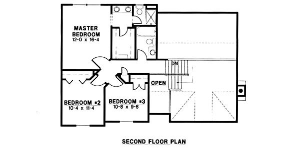 Traditional Floor Plan - Upper Floor Plan #67-113