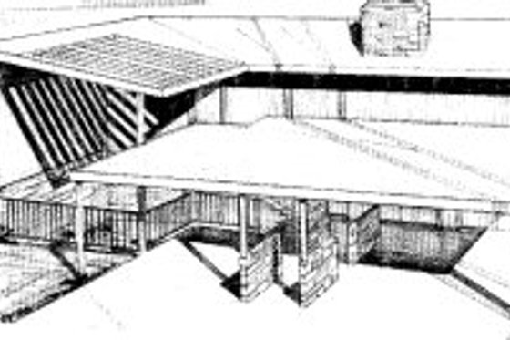 Exterior - Front Elevation for Modern House Plan #303-260 - 2 bed, 1 bath