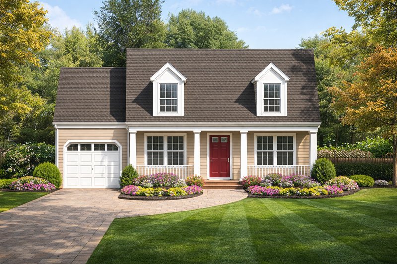 Architectural House Design - Country Exterior - Front Elevation Plan #1053-5