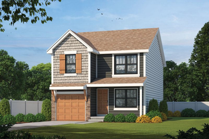Architectural House Design - Traditional Exterior - Front Elevation Plan #20-2456