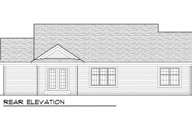 Home Plan - Exterior - Rear Elevation for Craftsman House Plan #70-1013 - 3 bed, 2 bath