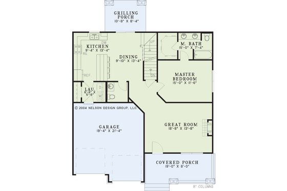 Floor Plan - Main Floor for European House Plan #17-2255 - 3 bed, 2.5 bath