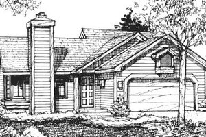 Ranch Exterior - Front Elevation Plan #320-438