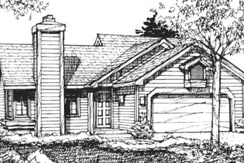 Architectural House Design - Ranch Exterior - Front Elevation Plan #320-438