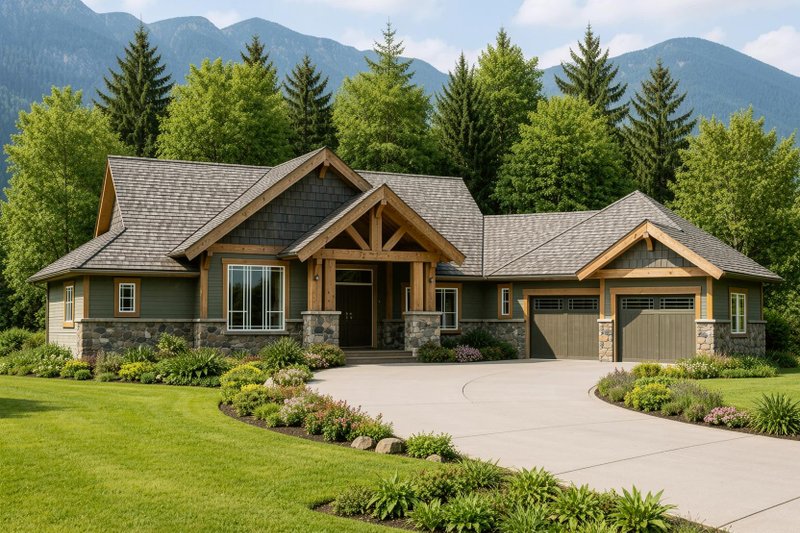 Architectural House Design - Exterior - Front Elevation 2 for Craftsman House Plan #1100-139 - 3 bed, 2.5 bath