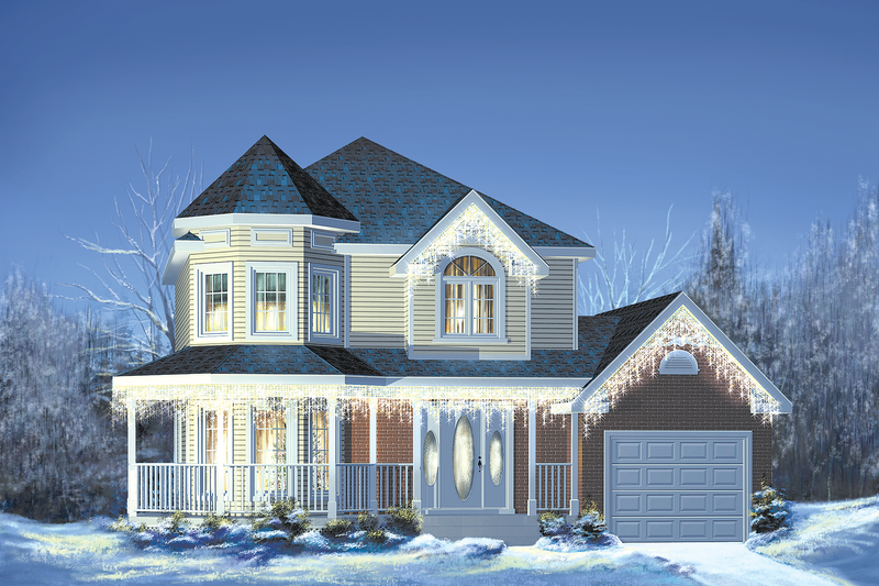 Architectural House Design - Victorian Exterior - Front Elevation Plan #25-2170
