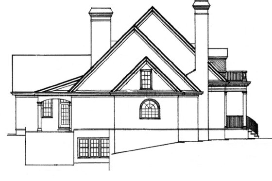 Exterior - Other Elevation 2 for Classical House Plan #429-16 - 4 bed, 3.5 bath