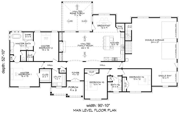 Home Plan - Farmhouse Floor Plan - Main Floor Plan #932-1234