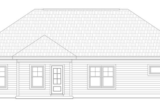 Exterior - Rear Elevation for Craftsman House Plan #932-171 - 3 bed, 2 bath