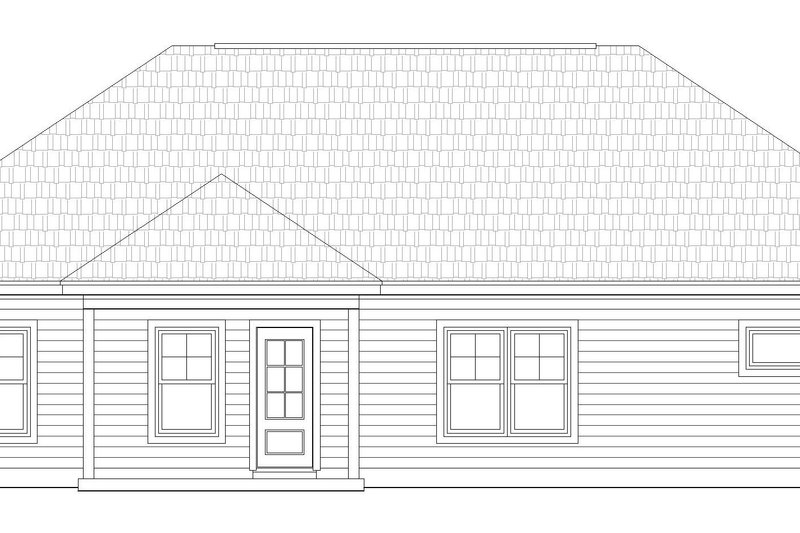 Home Plan - Exterior - Rear Elevation for Craftsman House Plan #932-171 - 3 bed, 2 bath