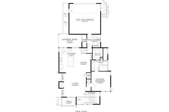 Floor Plan - Main Floor for Modern House Plan #895-18 - 3 bed, 2.5 bath